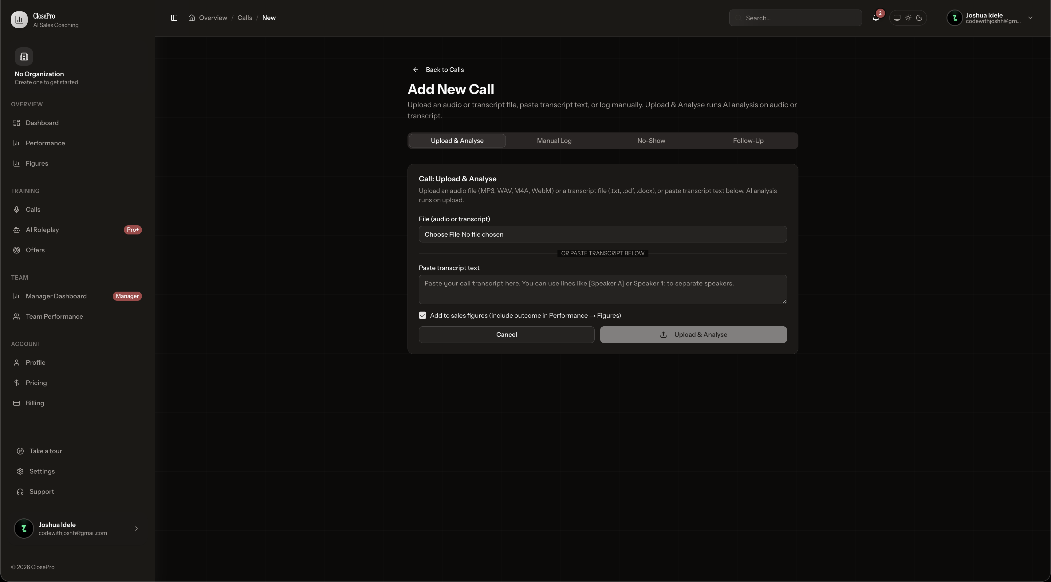 Upload & analyze
